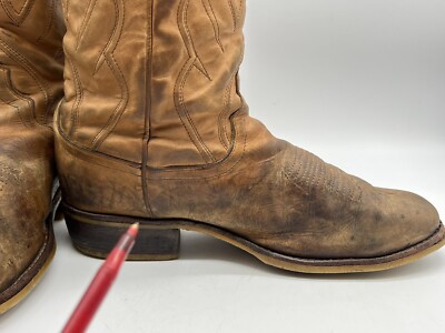 Preowned Tecovas THE JASON Cowboy Rubber Vibram Boots Men Sz  display picture 1