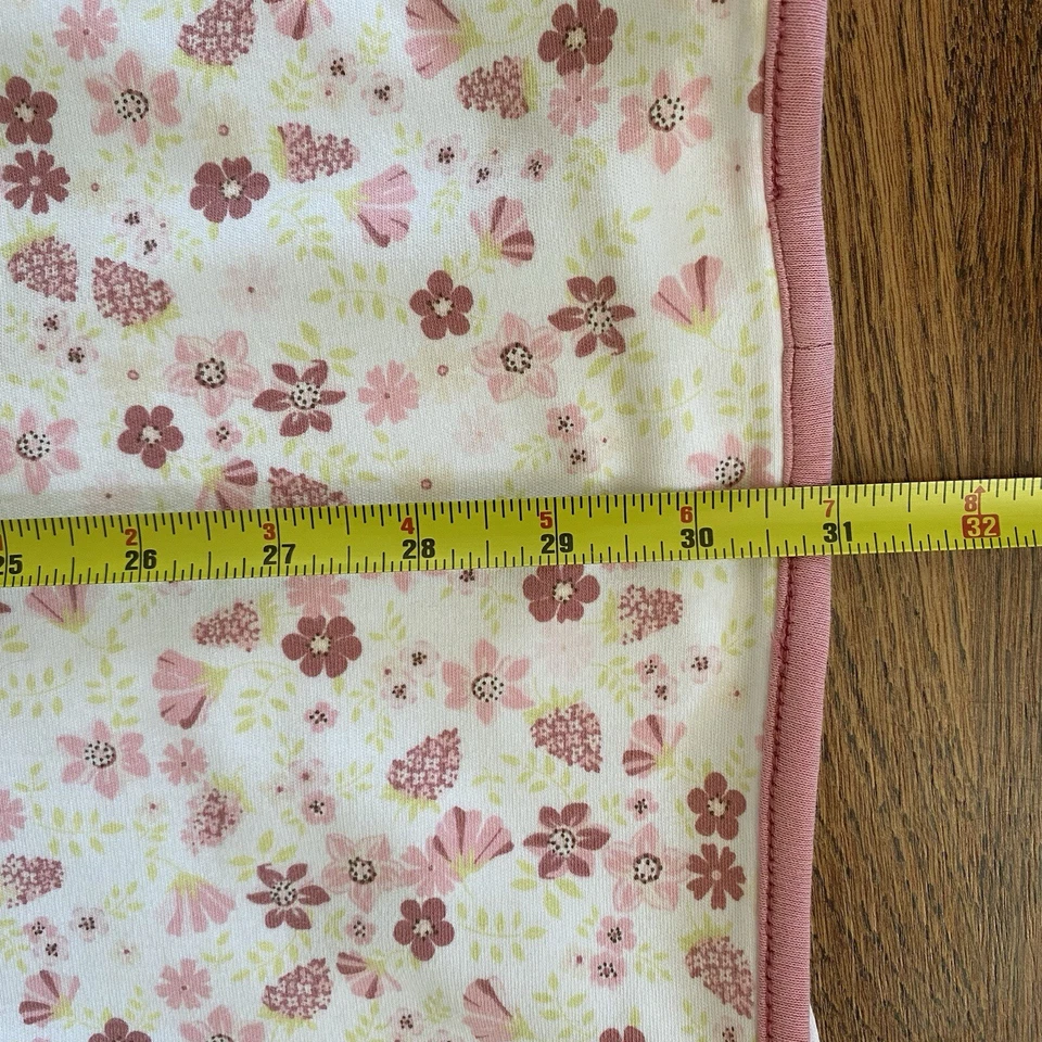 Manta bebé vintage Gymboree cultivada con amor reversible 2005 algodón floral Foto 3 de 4