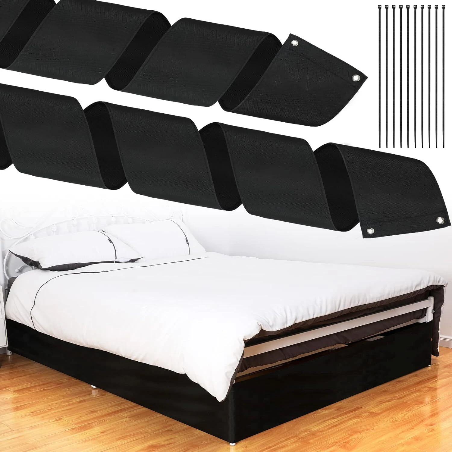Under Bed Blocker for Pets with Black Zip Ties Toy Blocker for under Bed Blocker