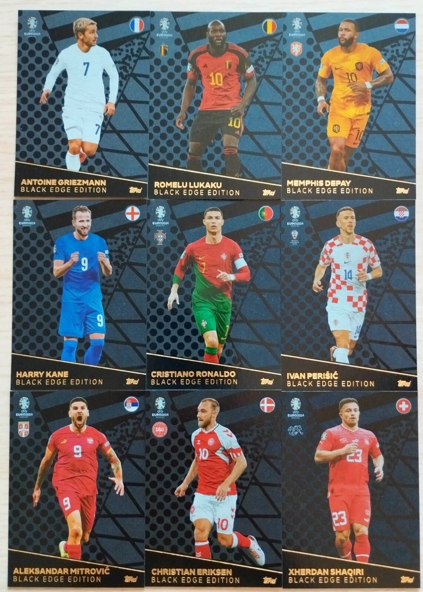 TOPPS MATCH ATTAX EURO 2024 LIMITED BLACK EDGE RONALDO KANE DEPAY