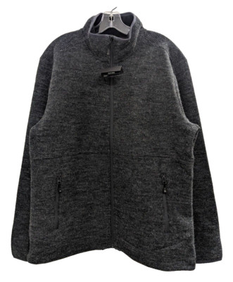 Stormtech Kodiak Knit Mens Large Gray Full Zip Microfleece Outdoor Casual Jacket