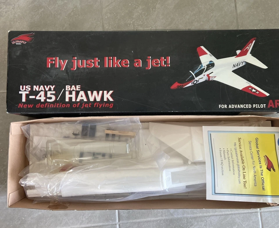 RC Airplane Aircraft ULTRAFLY SCALE T-45 Hawk In Original Box , No Motor Parts - Image 2 of 4