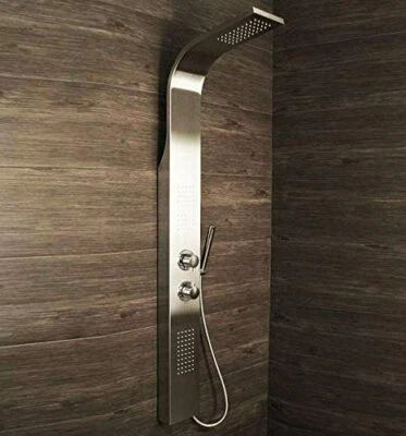 Shower Panel Column Tower w/ Body Jets Waterfall Bathroom Thermostatic Manual