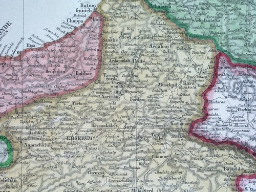 1856 XXL ORIGINAL MAP BLACK SEA ARMENIA ROMANIA BULGARIA UKRAINE MOLDAVIA RUSSIA - Picture 11 of 12