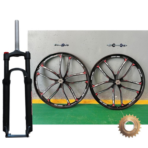 26'' 10 Spokes Rim set 100*135mm w/ Freewheel & 26" Fork Threaded/Threadless - Picture 9 of 103