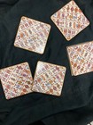 BAROQUE 18th CENTURY STYLE PLAYING CARD print 6 COASTER SET & HOLDER unused NEW! — photo 4