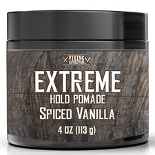 Spiced Vanilla Hair Pomade for Men - Extreme Hold Hair Gel for Men Water Based -