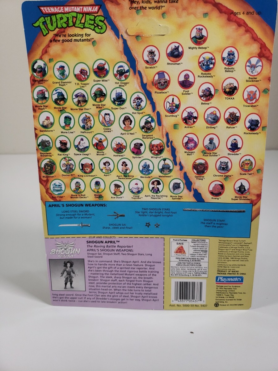 1994 Vintage TMNT SHOGUN ARPIL NEW UNPUNCHED RARE Teenage 1994 Vintage TMNT SHOGUN ARPIL NEW UNPUNCHED RARE Teenage