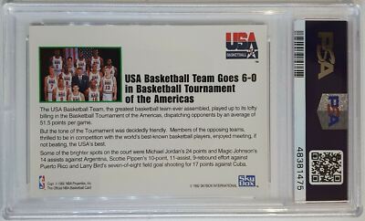 1992 Skybox Hoops Dream Team USA Team Card - PSA 9 | eBay