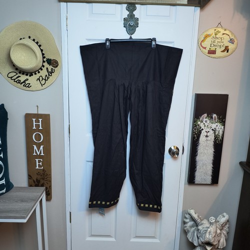 Dupatta Black & Gold Embroidered Pants - Picture 5 of 8
