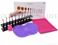 Dolovemk Pro Beauty Oval Makeup Brushes Set(rosegold) + Acrylic Holder + + Bag Dolovemk Pro Beauty Oval Makeup Brushes Set(rosegold) + Acrylic Holder + + Bag