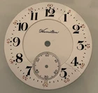 Antique Hamilton 16s Pocket Watch Dial Porcelain 42.9mm USA