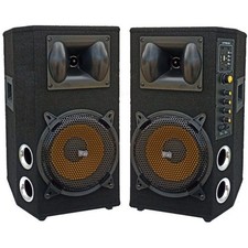 Coppia casse acustiche 8″ – 200 W (100 W x 2) – USB/SD/Bluetooth – Cassa attiva
