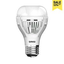 SANSI 3-Way Dimmable LED Light Bulb Indoor 13W A19 5000K Daylight 700LM-1600LM