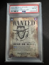 Portgas.D.Ace (119) (Wanted Poster) OP13-119 Carrying On His Will Foil - PSA 8