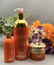 Easy Glow Carrot Whitening Body Lotion Serum  Face Cream 3pcs Set Gluta Power