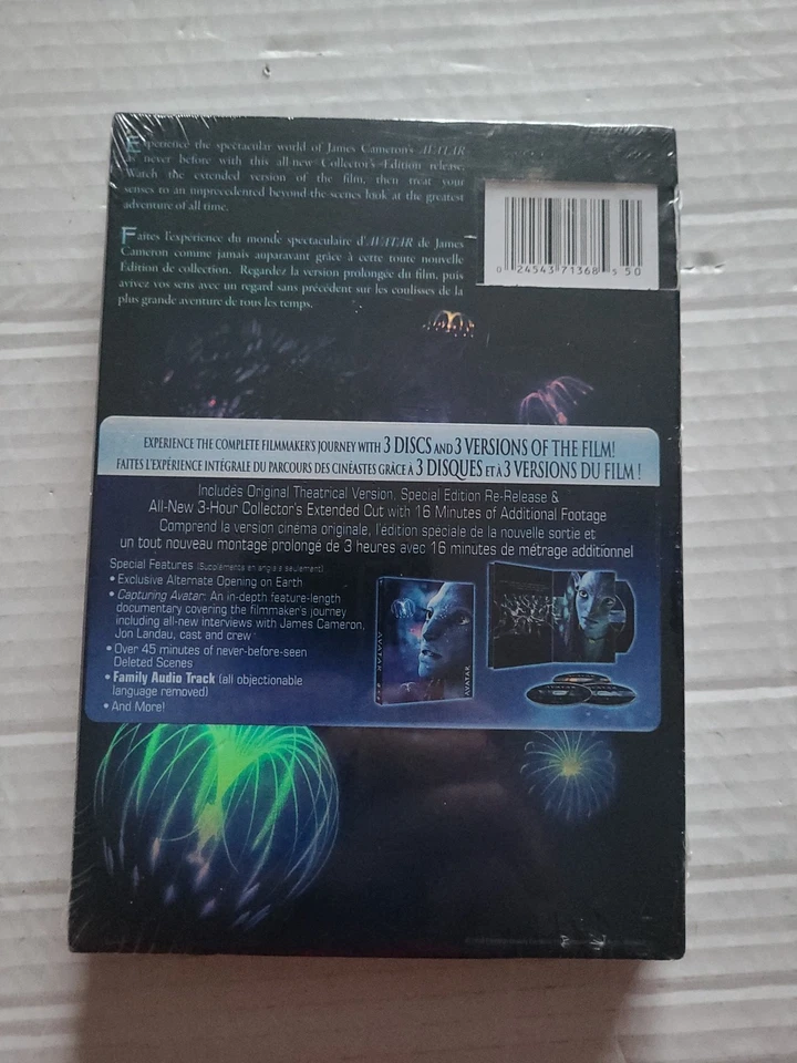 Avatar [Extended Collector's Edition] (DVD, 2009) Includes Slip Cover NEW! - Image 2 of 4