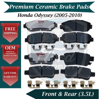 New OE Front & Rear Brake Pads For 2005-2010 Honda Odyssey 3.5L 10 Yr Warranty