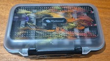 A GOOD WYCHWOOD FLY BOX WITH SALMON FLIES AS PICTURES SHOW GOOD USABLE LOT