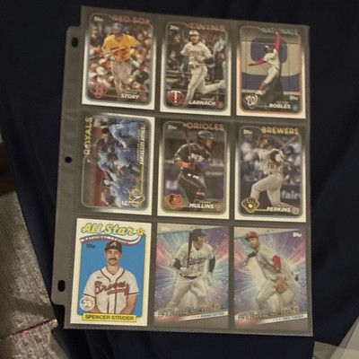 Topps MLB Baseball Trading Card Lot 9 Cards AllStar Multiple Players & Teams
