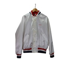 Hilton Active Apparel Vintage Satin Snap Front Bomber Jacket Men's Large