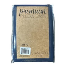 Premium Pillowcases Set of 2 Standard 20" x 30" NAVY Blue NEW 100 Microfiber