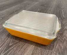 1970s Pyrex 0503 1/2 Quart Orange Refrigerator Casserole Dish Small Ovenware Lid