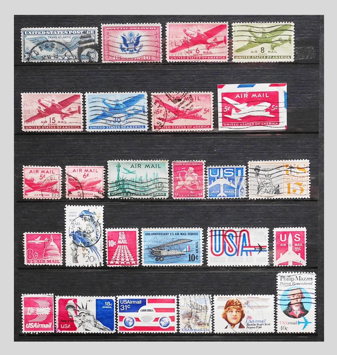 Timbres des États-Unis poste aérienne
