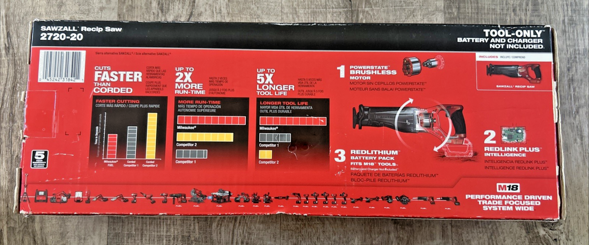 とりの Milwaukee 2720-20 18V Reciprocating Saw w/ 48-11-1850 5.0Ah Battery