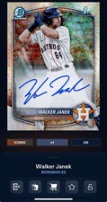 DIGITAL TOPPS BUNT 25 Walker Janek ICONIC SPECKLE PROSPECT SIGNATURE **Read