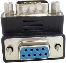 DB9 Male to Female Adapter 90 Degree Downward RS232 DB9 Pin Male to Female 90...