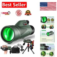 Compact 12x60 Monocular with Multi-coated Lens Easy Smartphone Compatibility