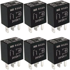 6-Pack 8T2T-14B192-AA Relay 12VDC 30A 4-Pin SPST Automotive Relay - Compatible w