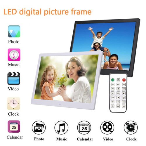 15.4"LED Digital Photo Frame Electronic Picture Video Player Clock Music Dispaly - Picture 2 of 23