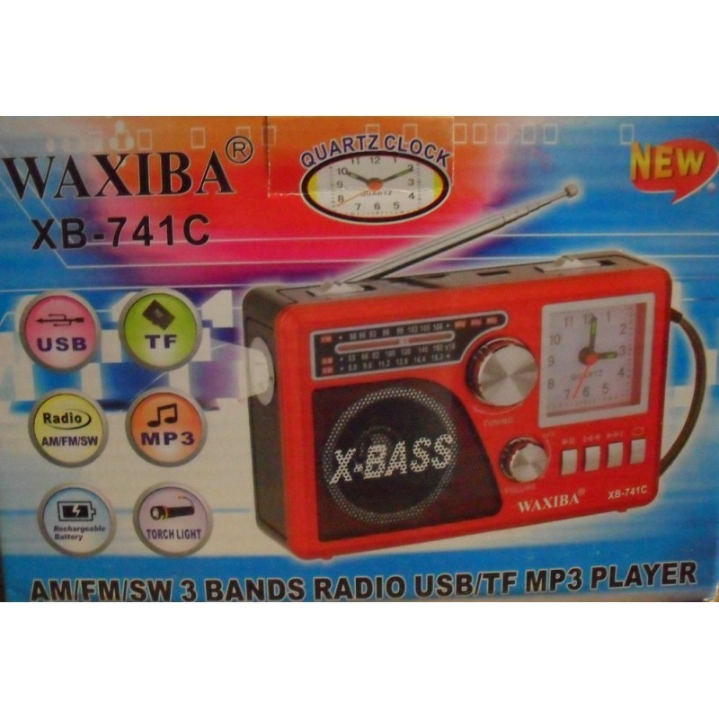 Radio portable rechargeable idéale pour le camping avec lecteur USB et carte TF