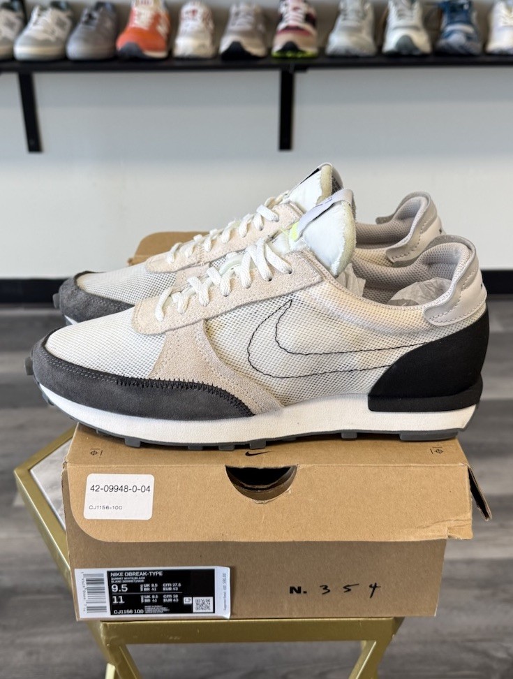 Nike Daybreak-Type N.354 Shoes Mens Size 9.5 White Gray Black Waffle CJ1156-100 thumbnail 3