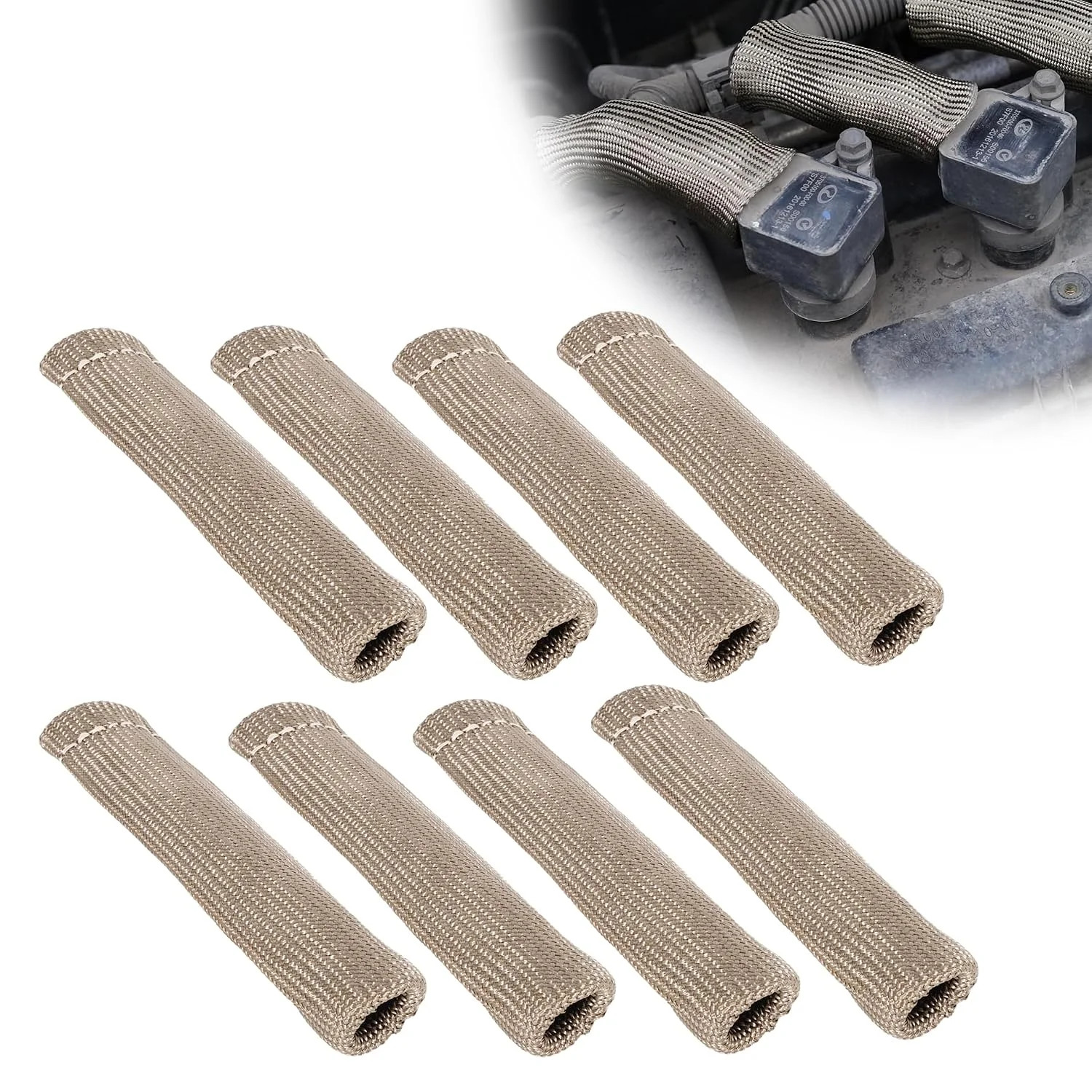 8 PCS 2500° Spark Plug Wire Boots Heat Shield Sleeves | Spark Plug Wire Boots Pr