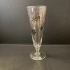 Vintage Federal Glass Set/3 Atomic Starburst Gold & Black MCM Glasses Pilsner