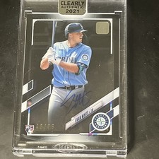 2021 Topps Clearly Authentic Autographs - Evan White Black /75 (AU, RC) Mariners