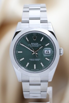 Rolex Datejust 41mm Automatik ,,Grün'' 126300 Original Papiere + Box