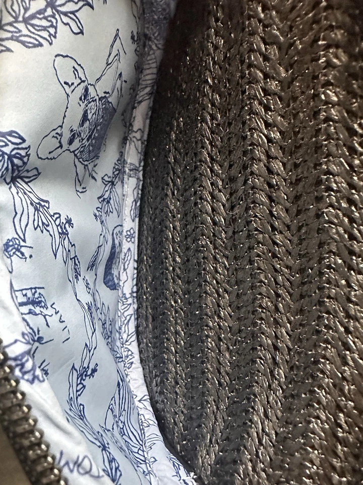 Bolso Cartera Oliver Thomas Tejido Espiga Negro Mini Cubo Cordón Foto 4 de 4