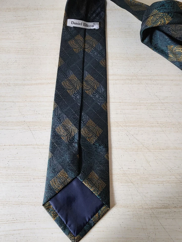 Corbata de cuello Daniel Ellissa azul 100 % poliéster para hombre hecha en China Foto 3 de 4