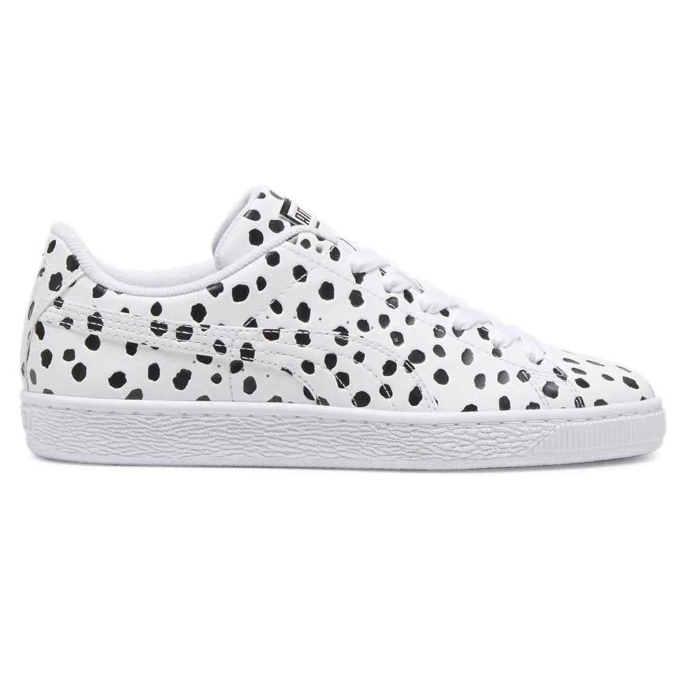Sneakers PUMA Basket Dalmata a pois stringate donna nere bianche scarpe casual sho