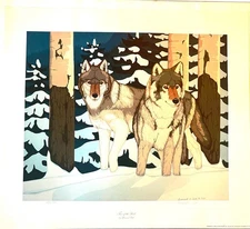 Limited Edition FIne Art Print "Two Of The Pack" S/N By Artist Bernard Scott