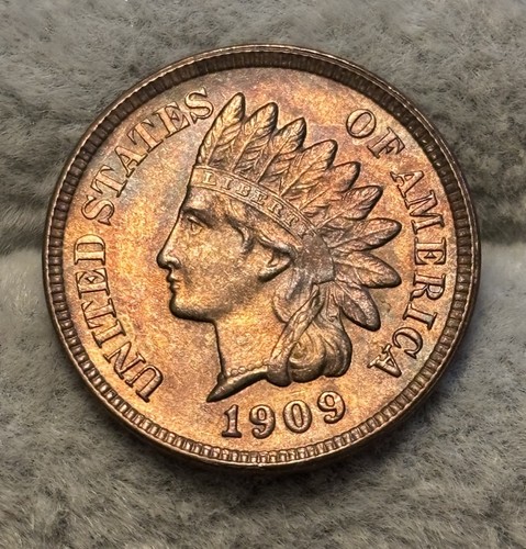 1909 Indian Head Cent Penny Choice Unc. Some Red - Picture 2 of 4