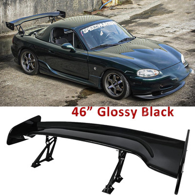 Glossy Black 46'' GT-Style Rear Trunk Spoiler Racing Wing For Mazda MX5 MX-5