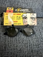 Vintage NOS Baseball Original  flip Up  Sunglasses 70  s Rare Find