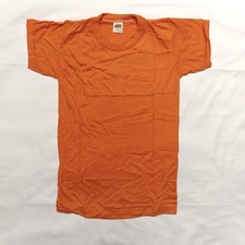Vintage Russell Athletic Youth M Orange T-Shirts Lot of 6 Made in USA NOS
