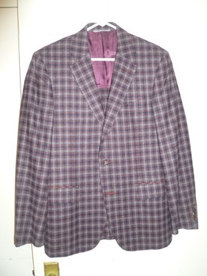 CANALI Plaid Wool Unstructured Blazer Jacket, Size 38 R
