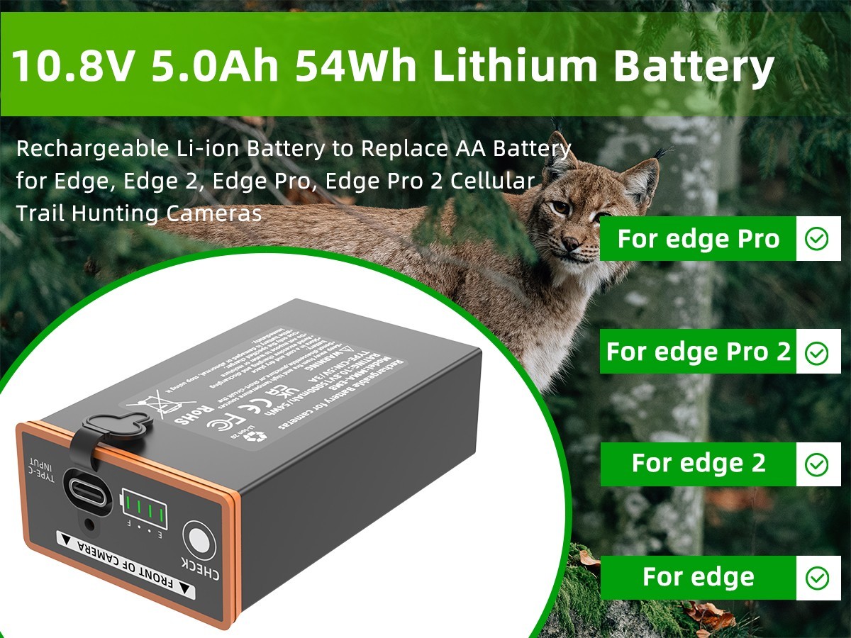 Moultrie Power Mag MMA-EM8 Battery 5000mAh for Edge Trail Camera (2-Pack)